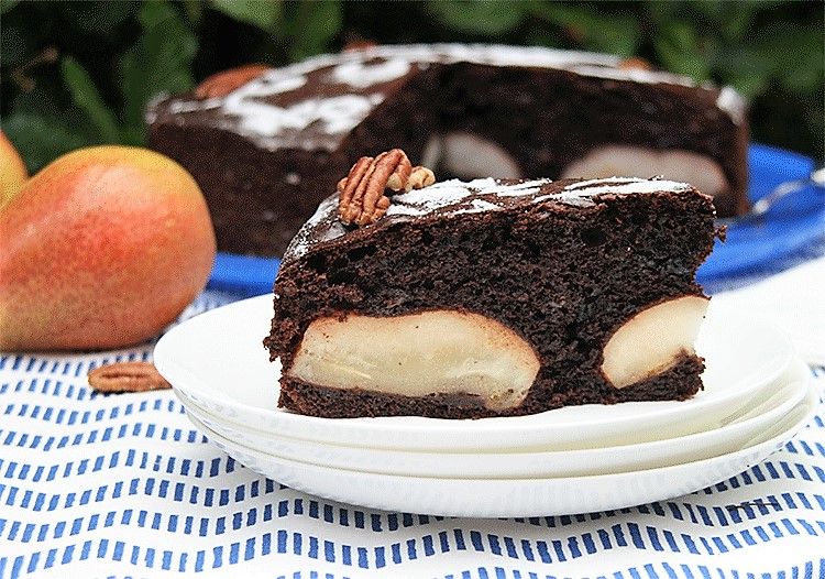Rezeptbild: Birnen Schokoladen Kuchen