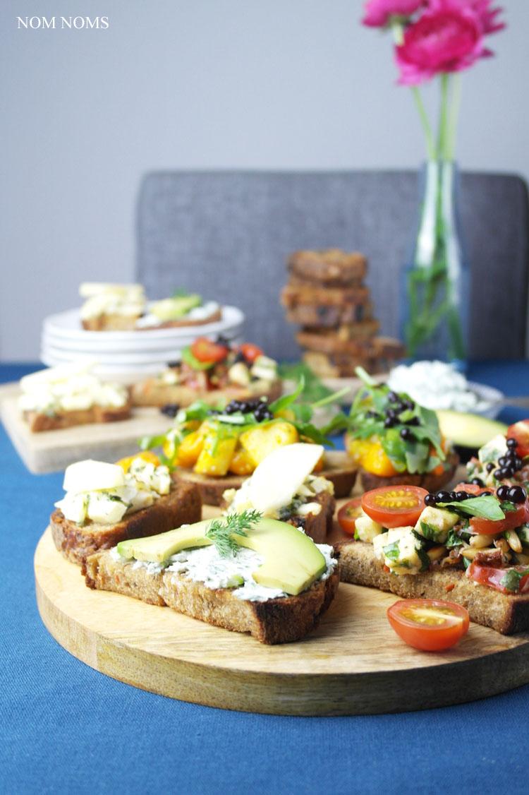 Rezeptbild: Vegetarische Bruschetta: herzhaft und süß