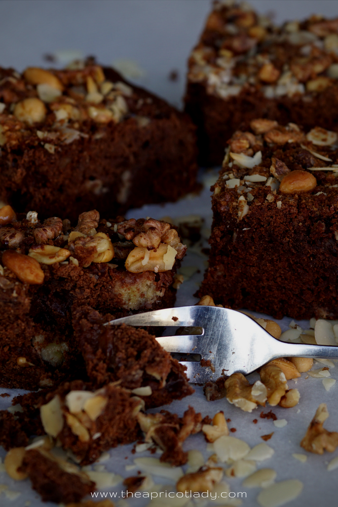 Rezeptbild: Bananen-Nuss Brownies