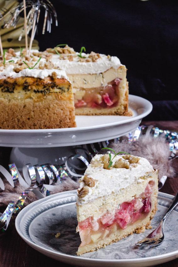 Rezeptbild: Apfel-Thymian Schmandtorte mit Prosecco