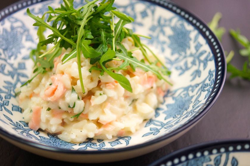 Rezeptbild: Lachs-Risotto mit Zitrone
