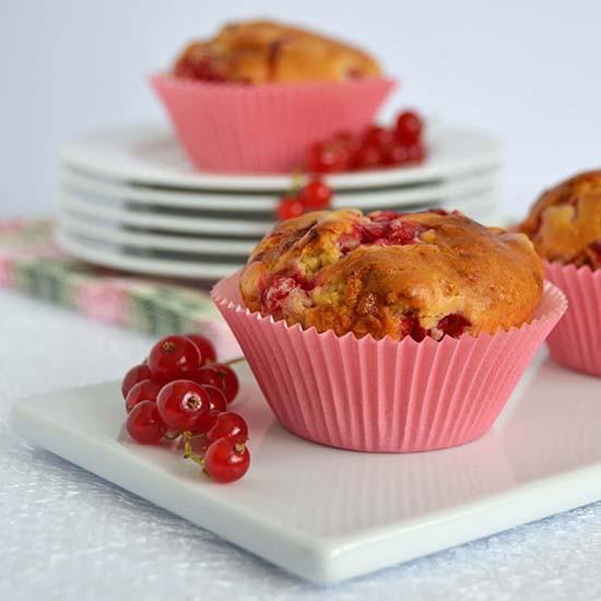 Rezeptbild: saure Johannisbeer Muffins