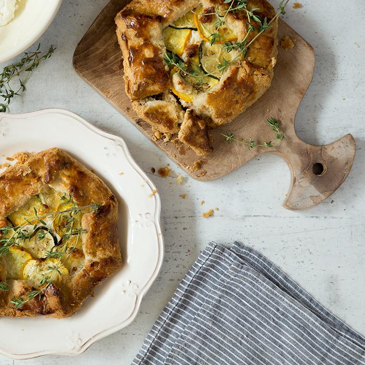 Rezeptbild: Zucchini-Ziegenkäse-Galettes