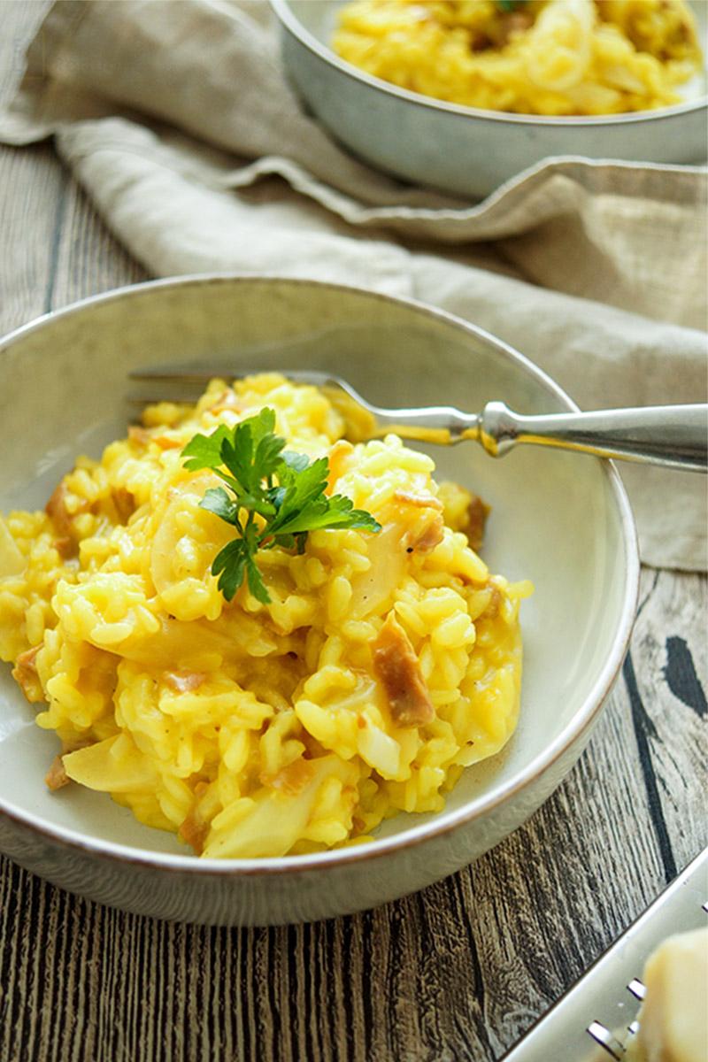 Rezeptbild: Schwarzwurzel-Risotto mit Safran