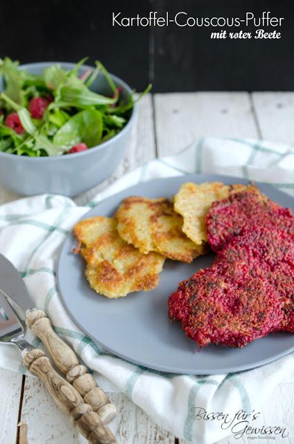 Rezeptbild: Vegane Kartoffel Couscous-Puffer