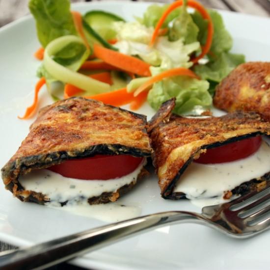 Rezeptbild: Gefüllte Auberginenpäckchen