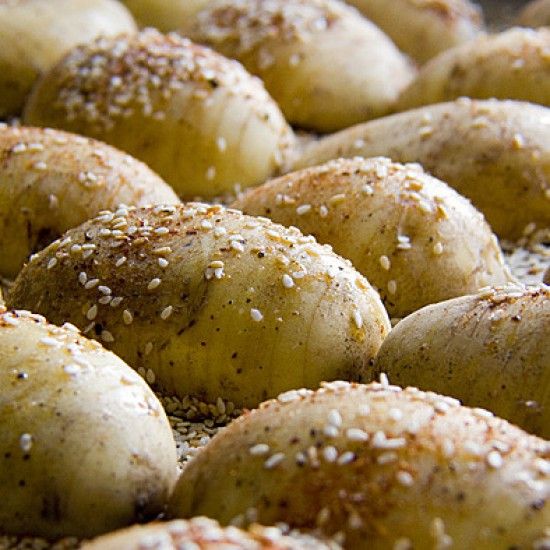 Rezeptbild: Sesam-Fächerkartoffeln
