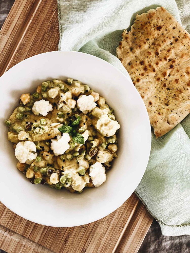 Rezeptbild: BLUMENKOHL-CURRY MIT HUHN