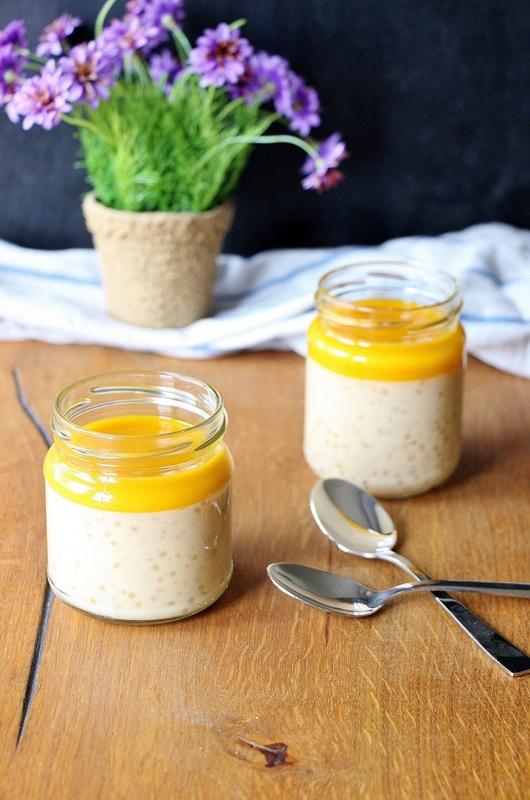 Rezeptbild: Tapiokapudding mit Mangosauce