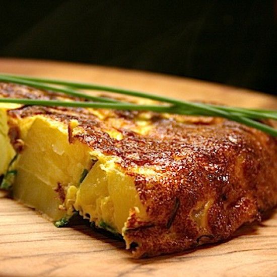 Rezeptbild: Kartoffel-Tortilla mit Wasabiquark