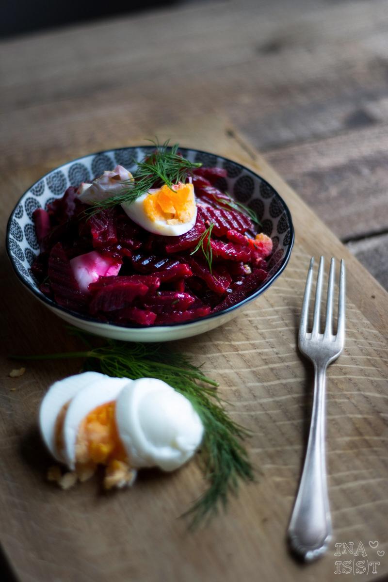 Rezeptbild: Irischer Rote-Bete-Salat mit Dill und Ei