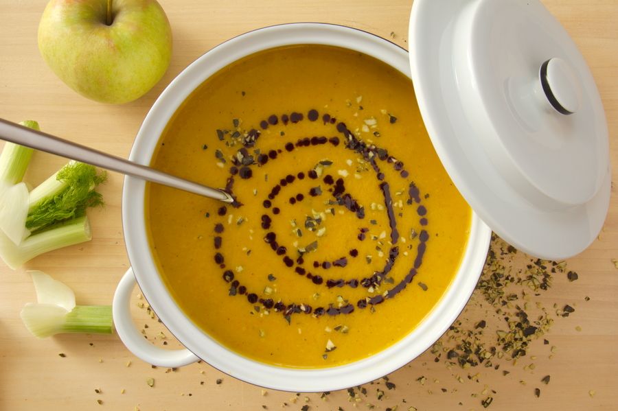 Rezeptbild: Kürbissuppe mit Fenchel