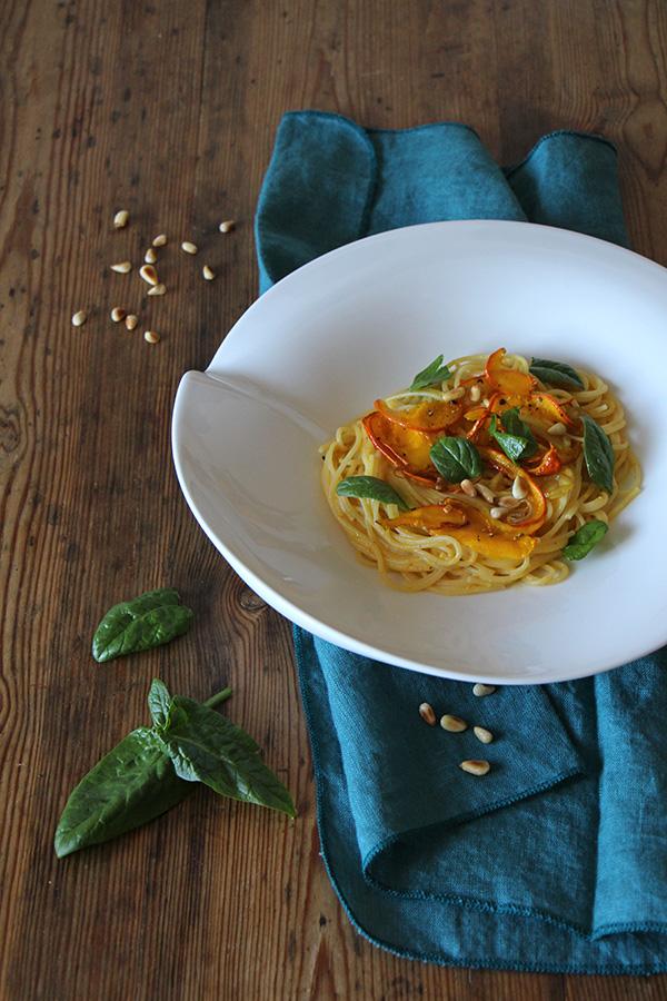 Rezeptbild: Spagetthi mit Hokkaido-Kürbis