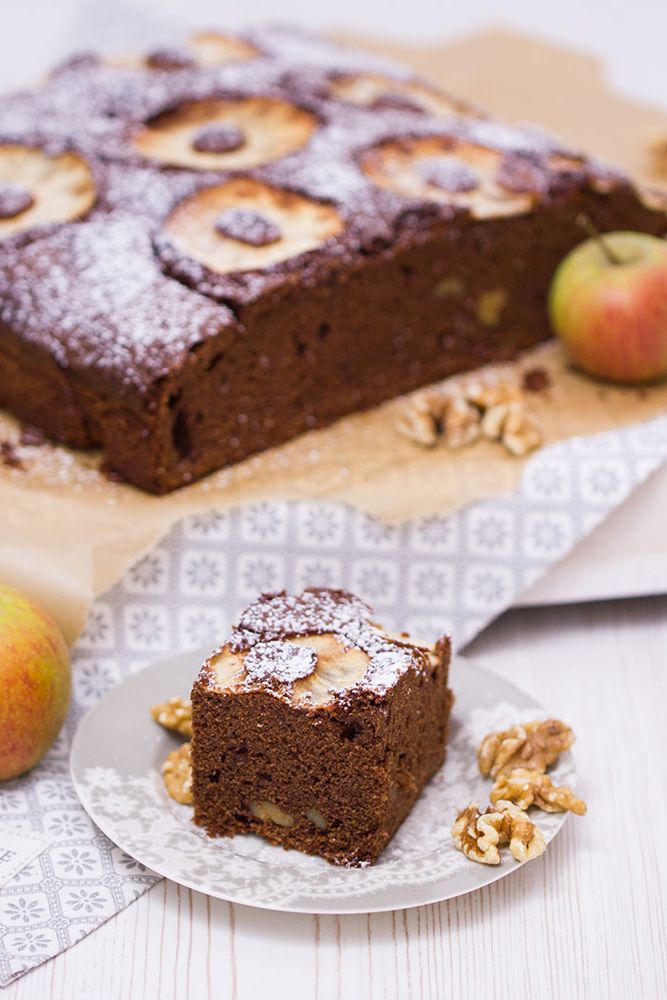 Rezeptbild: Apfel-Walnuss-Brownie