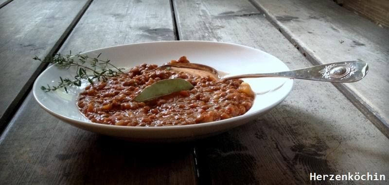 Rezeptbild: mediterrane Linsensuppe