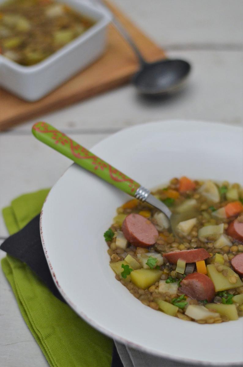 Rezeptbild: Linsensuppe mit Frankfurter Rindswurst