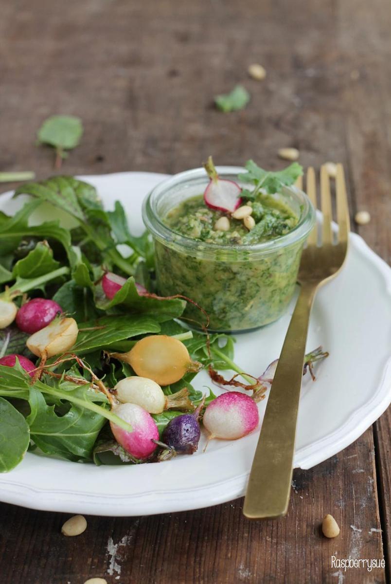Rezeptbild: Gebackene Radieschen mit Pesto