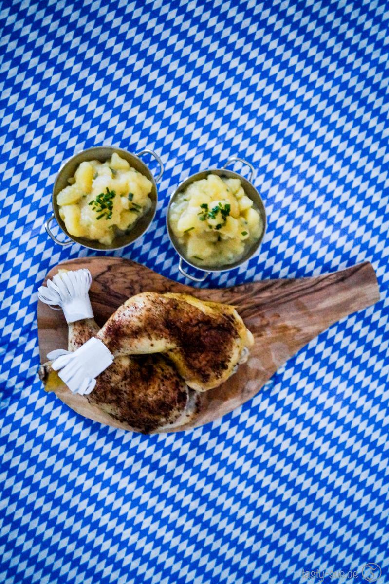 Rezeptbild: Hendl mit Kartoffelsalat