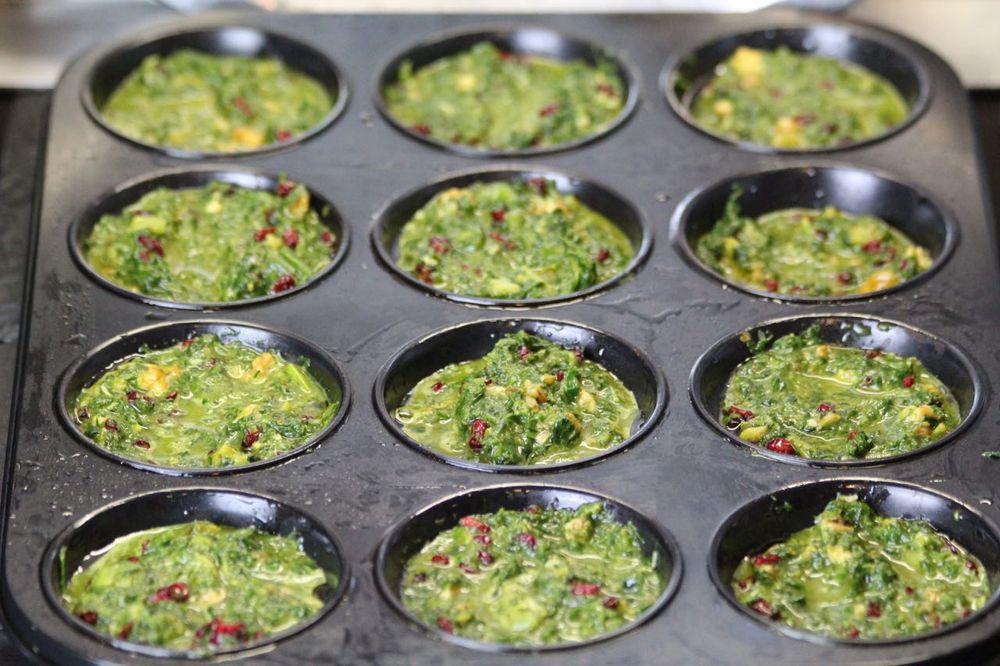 Rezeptbild: Kuku Sabzi - persisches Kräuteromelette