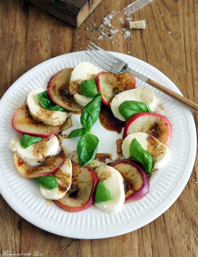 Rezeptbild: Pfirsich-Caprese-Salat