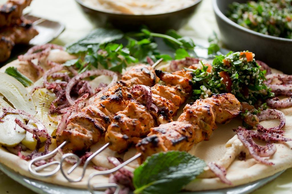 Rezeptbild: Libanesische Hähnchenspieße