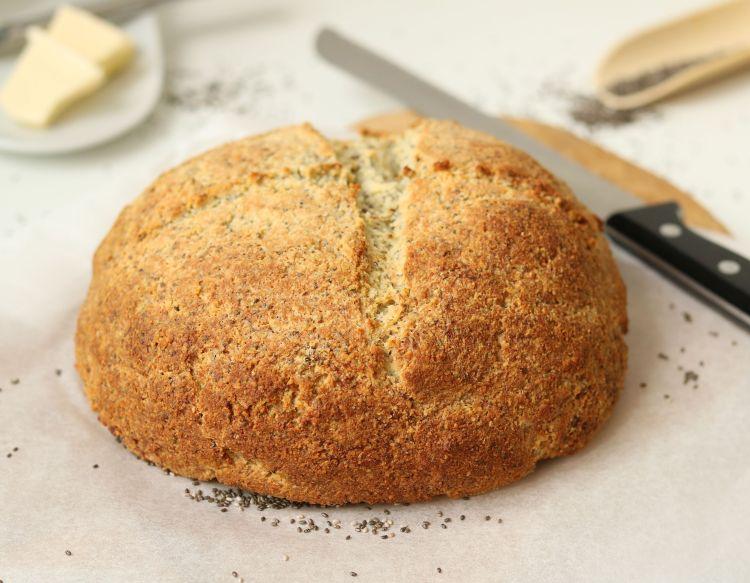 Rezeptbild: Quark Brot mit Chia Samen