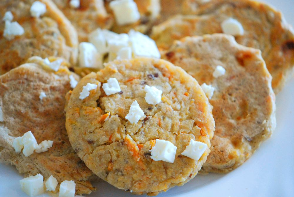Rezeptbild: Möhren-Feta Pancakes