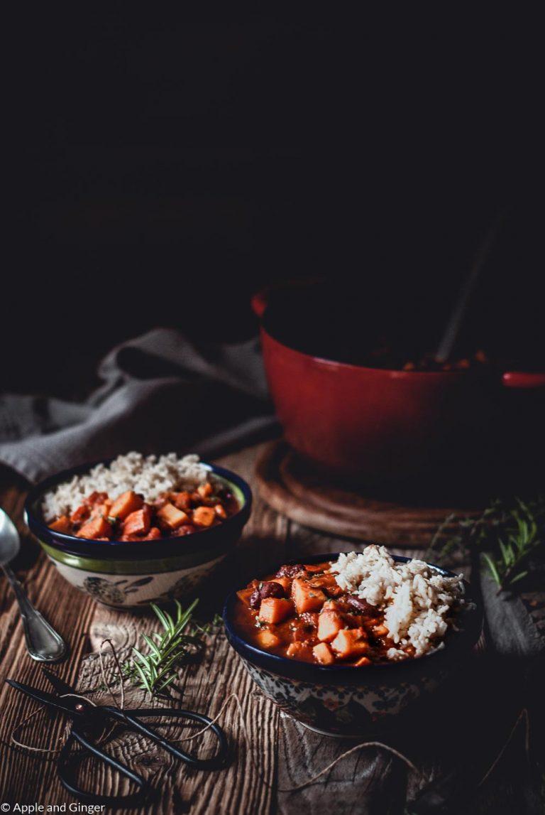 Rezeptbild: Ayurvedisches Kürbis-Süßkartoffel-Chili