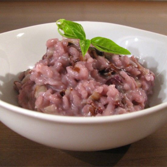 Rezeptbild: Rotwein-Risotto mit Radicchio