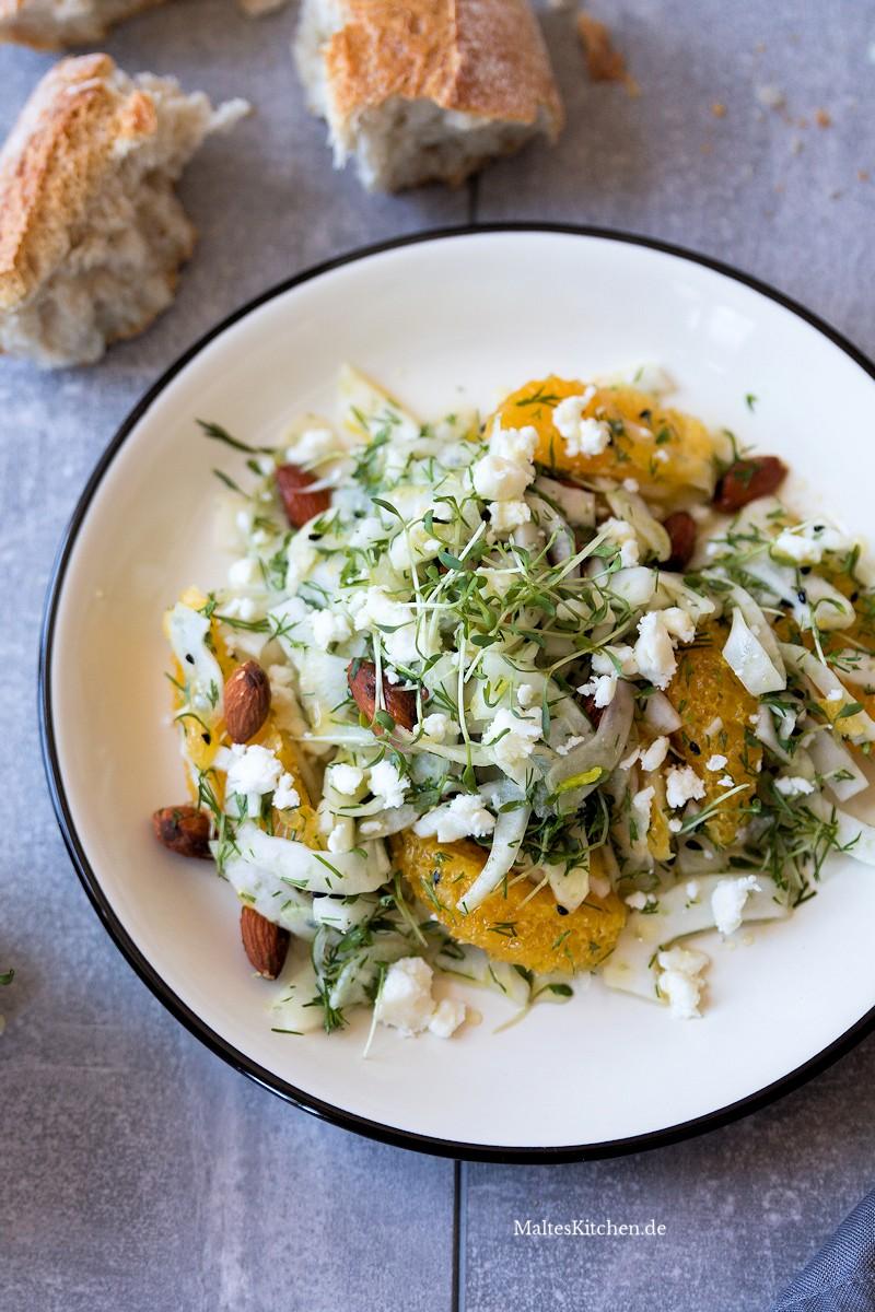 Rezeptbild: Fenchelsalat mit Mandeln und Orange