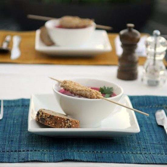 Rezeptbild: Kalte Rote-Beete-suppe asisatisch angehaucht