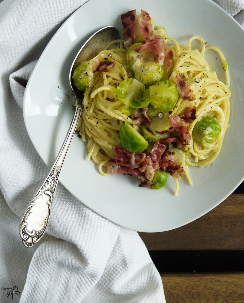 Rezeptbild: Pasta mit Rosenkohl und Bacon