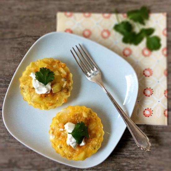 Rezeptbild: Mini-Frittatas mit roten Linsen