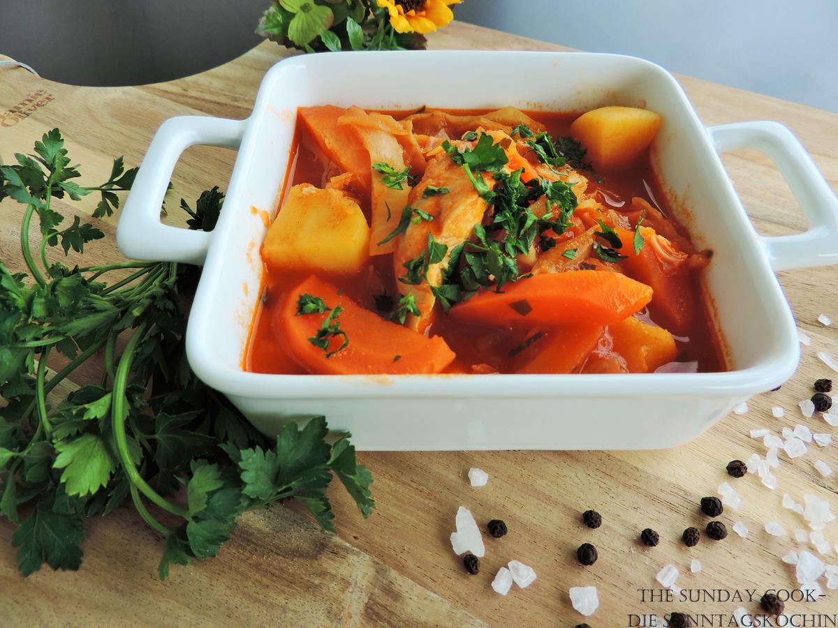 Rezeptbild: Hähncheneintopf mit Spitzkohl 