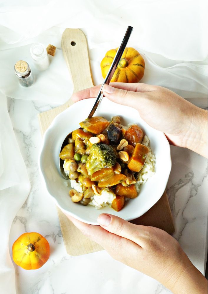 Rezeptbild: Veganes Thai-Curry mit Reis