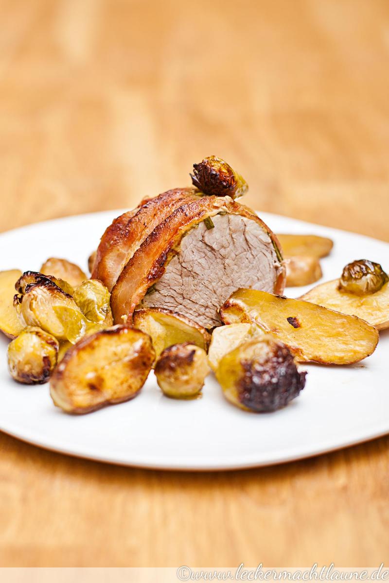 Rezeptbild: Schweinefilet im Speckmantel