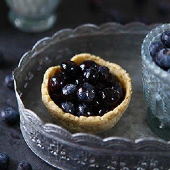 Rezeptbild: Heidelbeer-Vanille-Pudding Törtchen