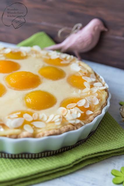 Rezeptbild: Aprikosenschmandkuchen in der Tarteform