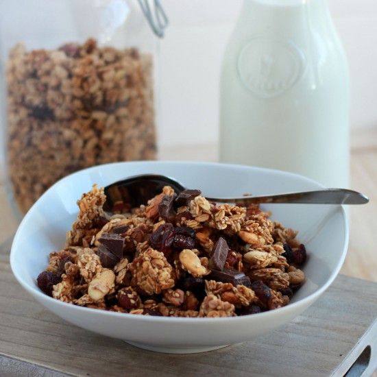 Rezeptbild: Schokoladen Cranberry Müsli