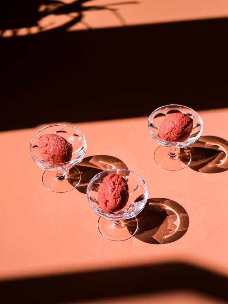 Rezeptbild: Rhabarbersorbet