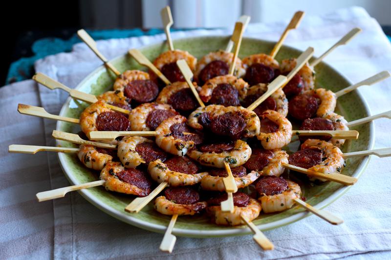 Rezeptbild: Foodpops - Chorizo Garnelen Spieße