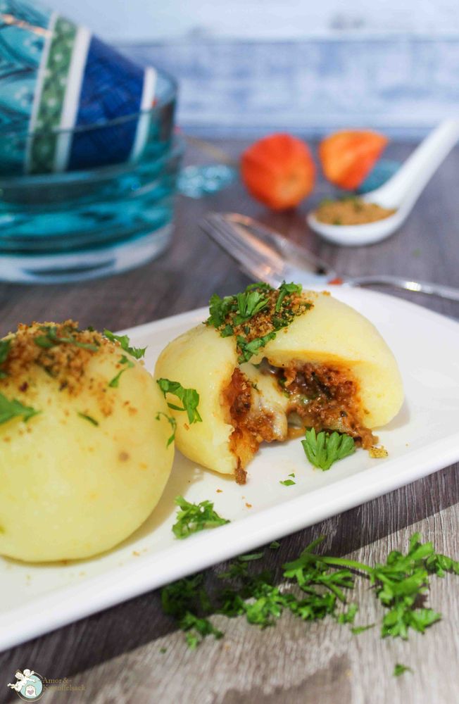Rezeptbild: Knödelcini - gefüllte Knödel
