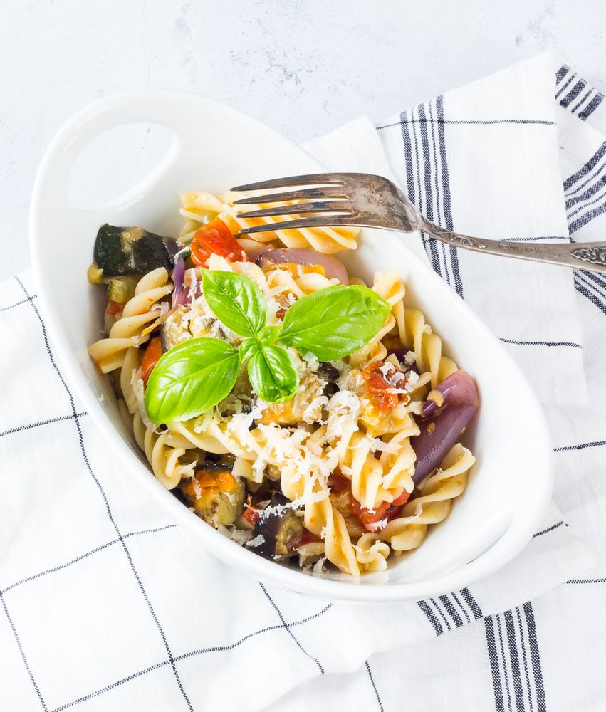 Rezeptbild: Pasta mit geschmortem Gemüse