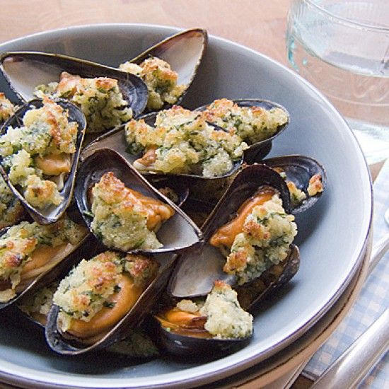 Rezeptbild: Gratinierte Miesmuscheln