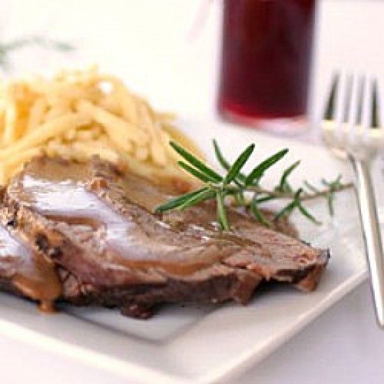 Rezeptbild: Rinderbraten in Rotwein