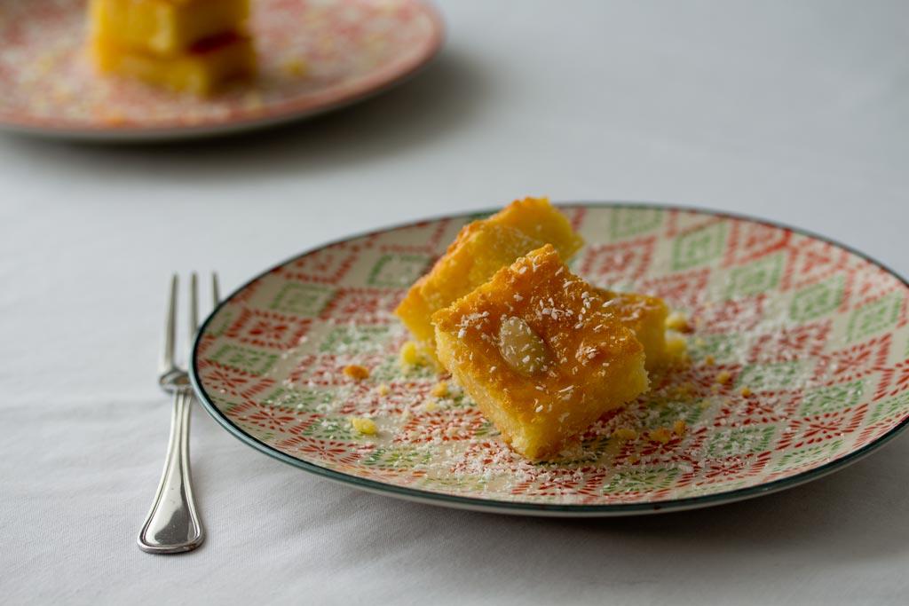 Rezeptbild: Libanesischer Grießkuchen – Basbousa