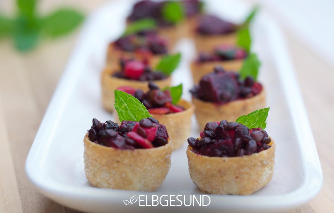 Rezeptbild: Raffinierter Rote-Bete-Linsensalat mit faszinierendem Ingwer-Dressing