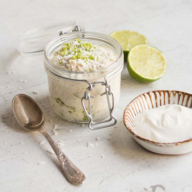 Rezeptbild: Overnight Oats mit Limette und Kokos