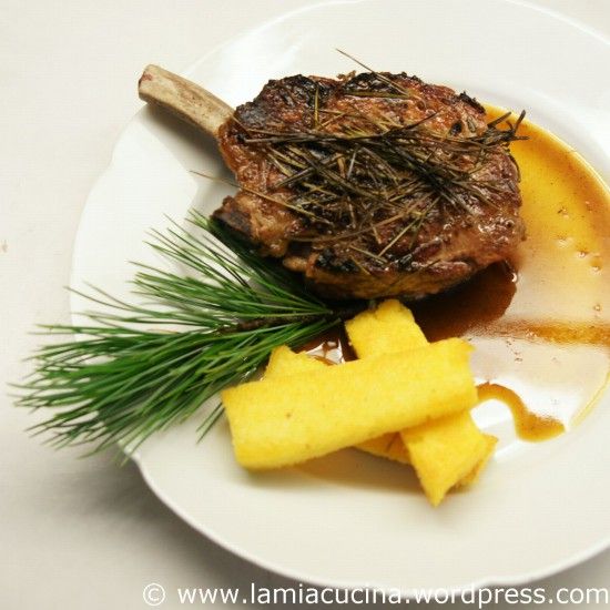 Rezeptbild: Kalbskotelett mit Arvennadeln