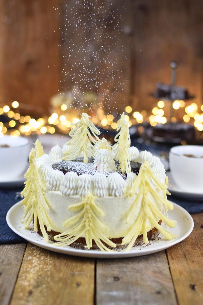 Rezeptbild: Winterliche Käse Sahne Torte